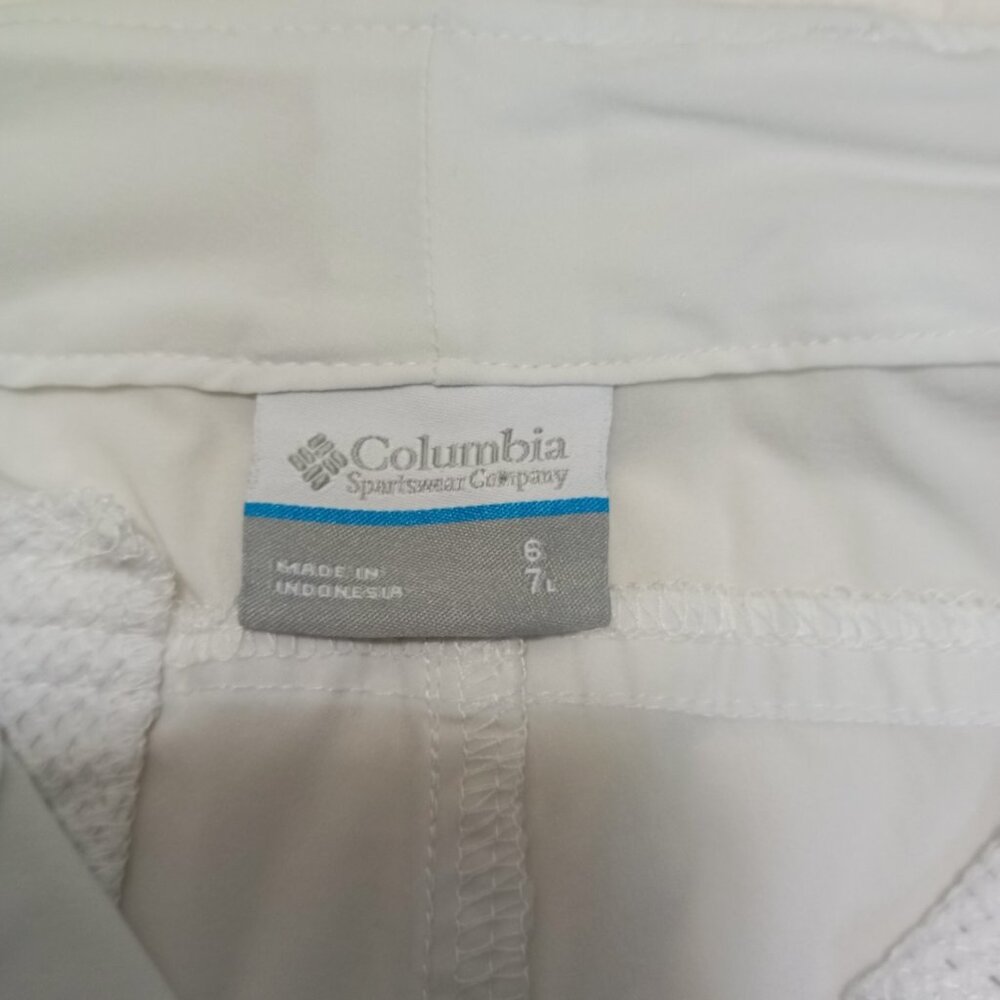 Columbia PFG White Shorts Size 6 7L Performance Fishing Gear Outdoor Wear - Picture 2 of 9